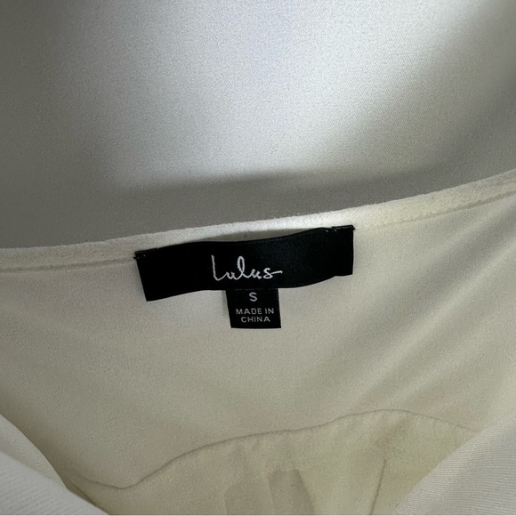 Lulus I’ve Got Love White Off-the-Shoulder Midi Dress NWT size Small - Picture 7 of 15